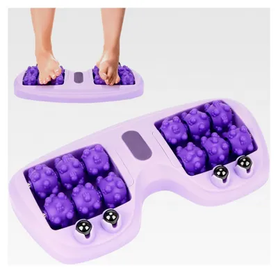 Produktbild von Fußmassage-Roller, manuelles Doppel-Fußmassagegerät mit ergonomischem Design für Muskelentlastung, geeignet für Frauen und Männer zur Entspannung und Erholung zu Hause, im Fitnessstudio oder unterwegs