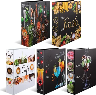 Immagine prodotto di Cartelle Herma in cartone A4, larghezza dorso 7 cm Assortimento di 5 gusti