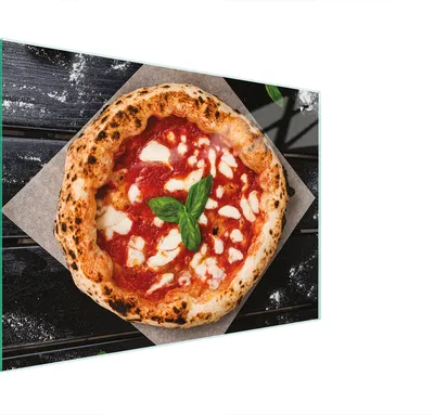 Produktbild von Schneidebrett Herdabdeckplatte Multiglasschneidplatte 30x22 cm Pizza Holz