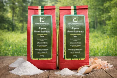 Produktbild von Alpen Natur Steinsalz 1 Kg FEIN gemahlen