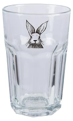 Immagine prodotto di Clayre & Eef Bicchiere d'acqua 300 ml Vetro trasparente coniglio