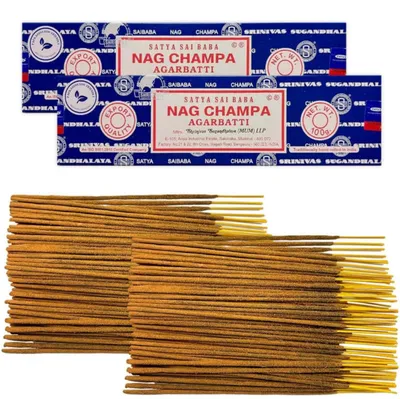 Räucherstäbchen Nag Champa 200 g, 150 Stück, Bambus