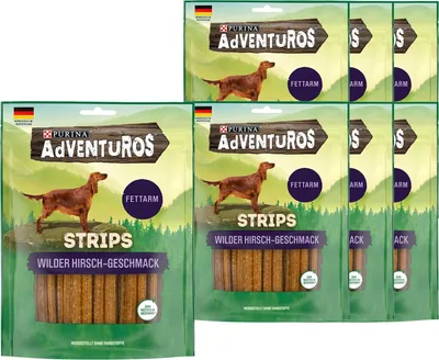Produktbild von Adventuros Hundesnack Sticks wilder Hirschgeschmack 6er Pack 6 x 90 g