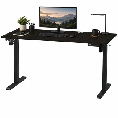 Obrázok produktu pre Elektrický stôl čierny 160x80 Nastaviteľný 72-118cm