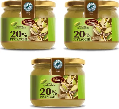 Produktbild von 3x Witor's Crema Spalmabile al Pistacchio Streichfähige Creme mit Pistazien 220g