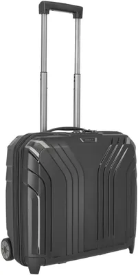 Image de Valise à roulettes pour ordinateur portable, modèle Casual - Idéale pour les voyages d'affaires - Design léger - 44 cm - Noir