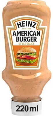 Immagine prodotto di Heinz American Style Burger Sauce 220g – Salsa piccante e cremosa per hamburger e panini