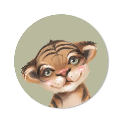 Produktbild von MuchoWow® Mauspad Mousepad Tiger - Grün - Dschungel 30x30 cm - Mousepads - Maus Mat - Pad - Mausunterlage - Tischunterlage - Schreibtischmatten