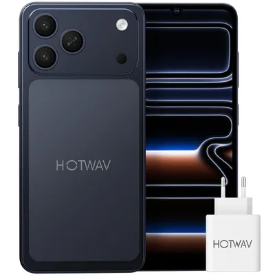 Produktbild von HOTWAV A17 Pro Max Smartphone, 12+128 GB/1 TB Handy, 5160-mAh-Akku, Smartphone ohne Vertrag, Android 16 handy, 120 Hz, Dual-SIM, Schwarz