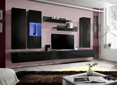 Produktbild von Wohnzimmermöbel Set Designer Wohnwand TV Ständer Design Einrichtung 7tlg.