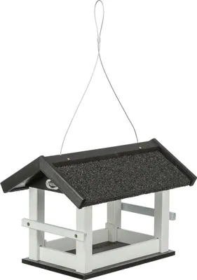 Produktbild von TRIXIE Vogelfutterhaus zum Aufhängen - schwarz/weiß - 36 × 25 × 25 cm