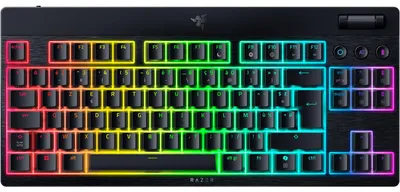 Produktbild von Razer BlackWidow V4 Low-Profile Tenkeyless HyperSpeed, Verkabelt & Kabellos, USB + Bluetooth, Mechanischer Switch, QWERTY, RGB-LED, Schwarz