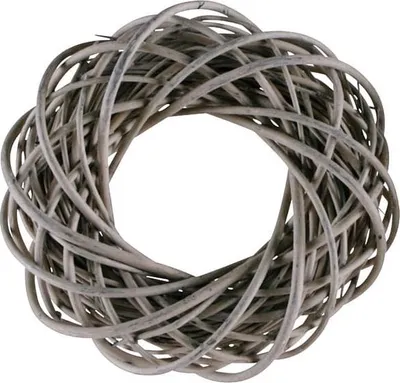 Image de Rotin Couronne de porte Gris Couronne décorative Petite couronne