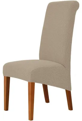 Obrázek produktu pro Potah na židli, 4 kusy, velká velikost (XL), elastický, barva: béžová, lze prát
