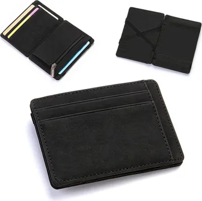 Produktbild von Schlankes Portemonnaie 1 Stück, Kartenetui Für Herren Mit Reißverschluss-Münzfach, RFID-Geschütztes Slim Wallet Für Alltag Und Büro