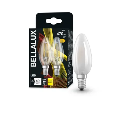 Produktbild von BELLALUX E14 4W 470LM LED-Kerze, Sockel E14, 4 Watt, Warmweiß, 2700 K,