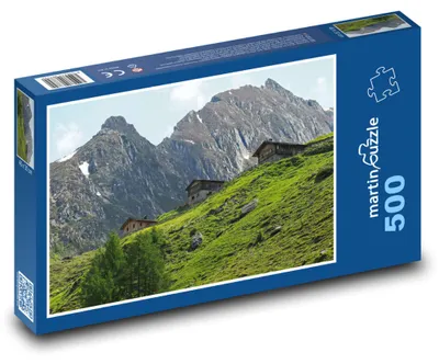 Obrázek produktu pro Puzzle 500 Alpy - horské chaty - martinpuzzle