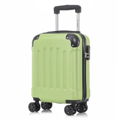 Produktbild von Koffer Trolley Reisekoffer Suitcase, Rollkoffer Handgepäck ,mit 4 Rollen360°, Hartschalenreisekoffer, Zahlenschloss, Weicher Gummigriff(S,Früchte Grün