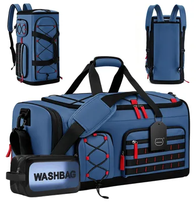 Sporttasche 35 L mit Schuhfach, wasserabweisend, Blau