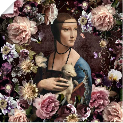 Produktbild von ARTland Poster Lady mit Hermelin - Da Vinci Adaption Größe: 50x50 cm