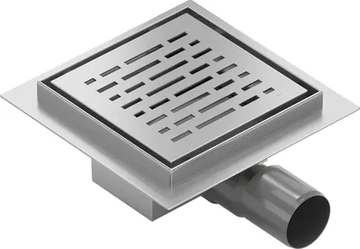 Obrázek produktu pro Mexen Flat-Q M01 podlahový čtvercový vpust 12 x 12 cm, nerez - 1010312