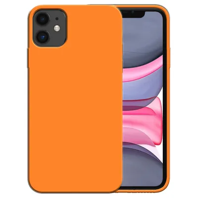 Produktbild von Smartphonica Silikonhülle für iPhone 11 Hülle mit weicher Innenseite - Orange