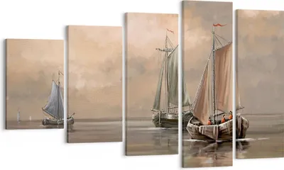 Produktbild von Bild auf Leinwand - Leinwandbild - Meer Boot Fischer - 100x60cm - Wand Bild - Wanddeko - Wandbilder - Leinwanddruck - Bilder - Kunstdruck - Wanddekoration - Leinwand bilder - Wandkunst - EG100x60-3514