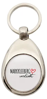 Produktbild von Huuraa Schlüsselanhänger Markkleeberg verliebt Metall Schlüsselring Einkaufswagenchip Geschenkidee