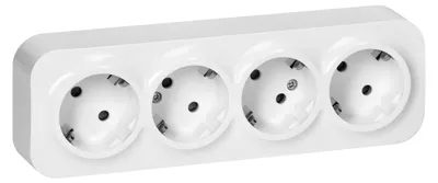 Immagine prodotto di Presa multipla da parete, 16A/230VAC, grado di protezione IP20, colore bianco