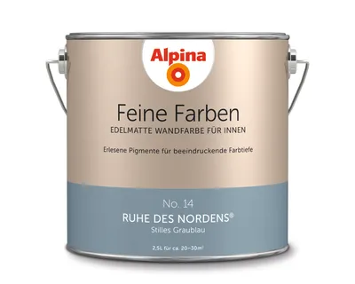 Produktbild von Alpina Innenfarbe Wandfarbe Feine Farben "Ruhe des Nordens" 2,5 L No. 14