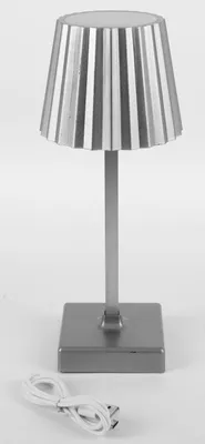 Produktbild von LED Tischlampe Touch Tischleuchte Nachttischlampe Leselampe Schreibtischlampe, Farbe:silber
