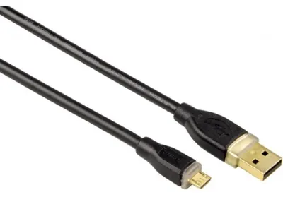 Obrázok produktu pre Hama USB Connecting Cable, USB-A Plug - Micro USB Plug, 1.8 m, black, 1,8 m, USB A, 0,48 Gbit/s, Čierna