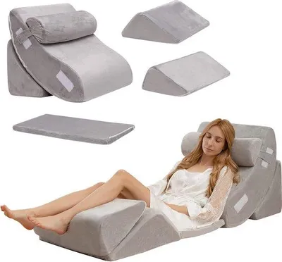 Produktbild von Famanu Kissen-Set 6-teilig - Orthopädisches Traagschuim-Winkissen mit abnehmbarer Kopfstütze