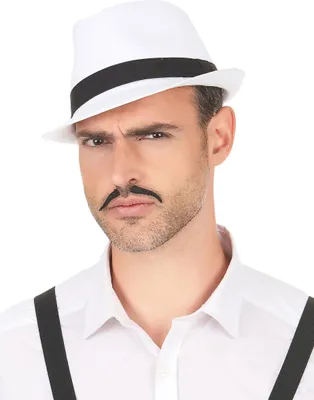 Immagine prodotto di Cappello da festa Trilby con nastro bianco-nero - Taglia unica