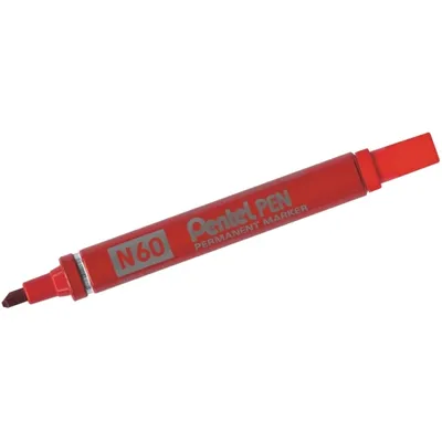 Produktbild von Pentel Permanent Marker N60 rot Keilspitze