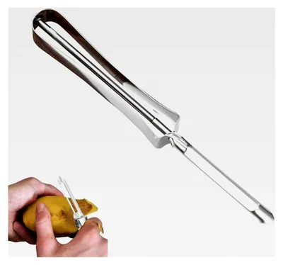 Produktbild von Obst- und Gemüseschäler für die Küche | Kartoffelschäler mit Edelstahlklingen - Tragbarer Schäler für Karotten und Gurken