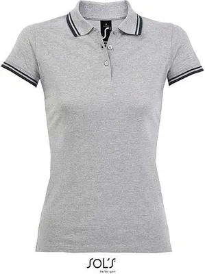 Immagine prodotto di SOLs 00578 | Polo da donna Pasadena - Colore: Grigio Melange/Navy - Taglia: S