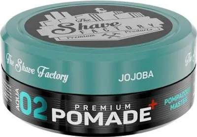 Obrázok produktu pre The Shave Factory Haarwachs glänzend I 02 Pomade Pompadour Master I Shiny Finish I glänzendes Haar Wax mit Wet Look I Extra Glanz 5/5, Halt 5/5 I Blutorange, Quitte & Vanille I 1 x 150 ml