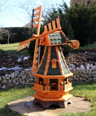 Produktbild von Schöne Windmühle mit Gauben und Solarbeleuchtung grün Typ 17.1