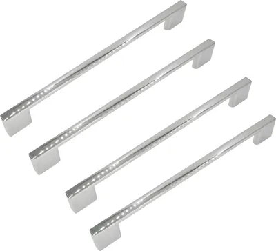 Zdjęcie produktu dla Stylowy aluminiowy uchwyt meblowy Svelto w kolorze srebrnym, 192 mm - Elegancki i funkcjonalny do szafek i szuflad, zestaw 4 ze śrubami montażowymi