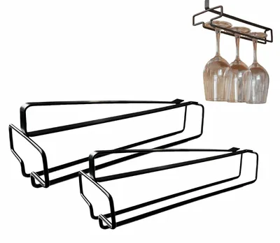 Weinglasregal hängend, Eisen, 33 cm, 2er-Set, platzsparend