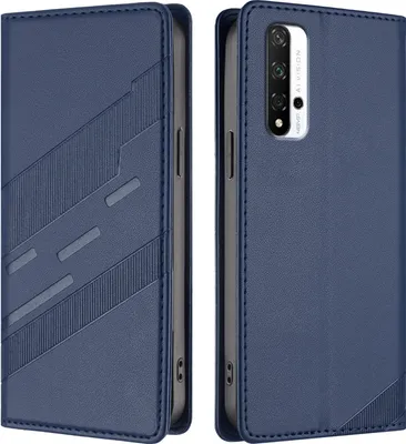 Obrázek produktu pro Pouzdro pro Honor 20 /Honor 20 Pro /Honor 20S,Polyuretankožené peněženkové pouzdro s přihrádkou na karty a funkcí stojánku Blau