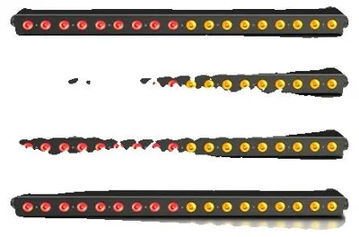 Zdjęcie produktu dla Reflektor ścienny LED, sterowanie DMX512, moc 18 x 12 W, RGBWUV, wtyczka UE