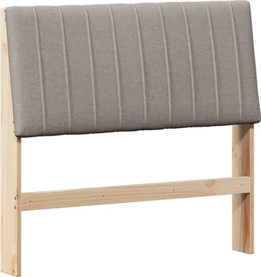 Produktbild von vidaXL Gepolstertes Kopfteil Taupe 100 cm Massives Kiefernholz