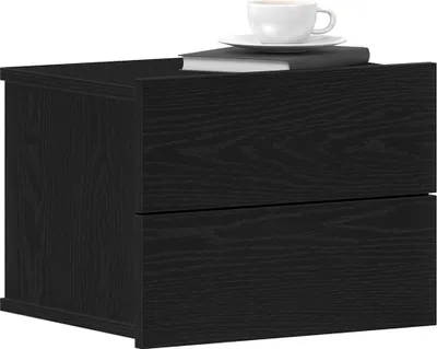 Image de vidaXL Table de nuit noir imitation chêne 40 x 30 x 30 cm Bois composite