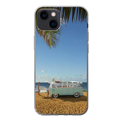 Produktbild von MuchoWow® Handyhülle Schutzhülle Hülle für iPhone 13 mini Strand - Bus - Surfen Silikon Softcase Handy Hülle - Softcase