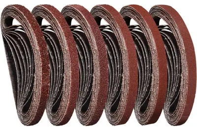 Produktbild von Schleifbänder 10 x 330 mm Set 30 Stück Körnung 40-240 für Powerfeile