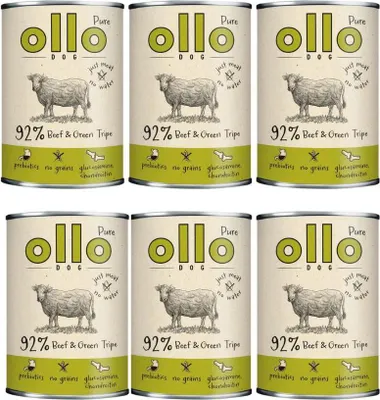 Produktbild von OLLO Pure Beef and Green tripe - Nassfutter für Hunde - 400g