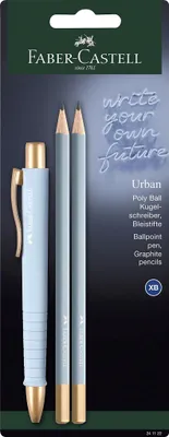Immagine prodotto di Faber-Castell Poly Ball Urban Długopis kulkowy błękitny + 2 ołówki