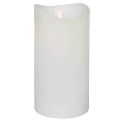 Produktbild von Best Season LED-Wachskerze "Glow Flame" Farbe: weiss flack. Flamme, ca. 10 x 5,5 cm, Timer, Batterie, 068-42